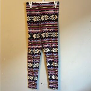Pink and Black Cozy Knit Leggings (Bin D)